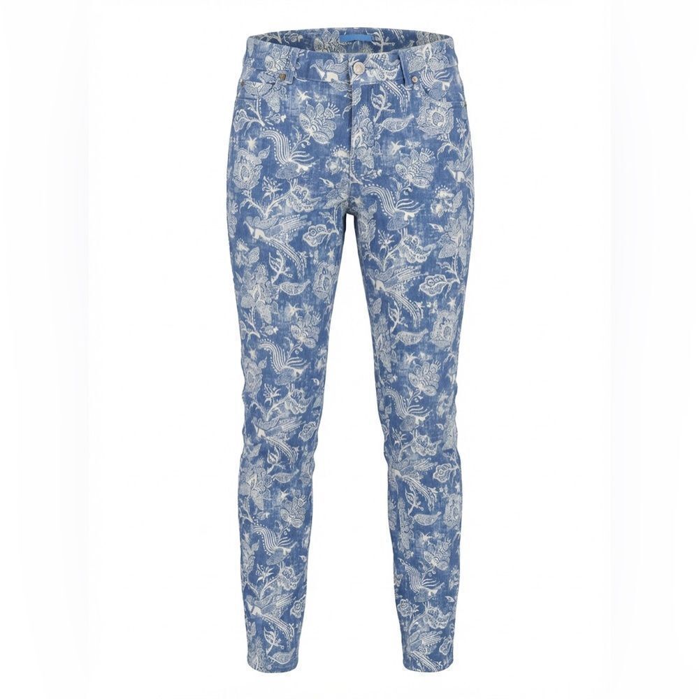 J. McLaughlin women’s Blue and White Floral Pants size 8